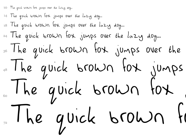 Manns Bare Hand font waterfall